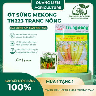 Ớt Sừng Mekong TN223 Trang Nông (1gram), hạt giống nảy mầm tốt, năng suất cao, trông quanh năm