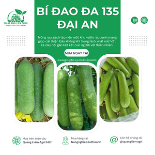 Hạt Giống Bí Đao ĐA 135 Đại An - Túi 0.4gram, Hạt Giống Nảy Mầm Tốt, Năng Suất Cao, Trông Quanh Năm
