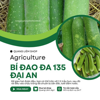 Hạt Giống Bí Đao ĐA 135 Đại An - Túi 0.4gram, Hạt Giống Nảy Mầm Tốt, Năng Suất Cao, Trông Quanh Năm