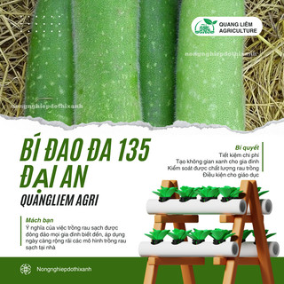 Hạt Giống Bí Đao ĐA 135 Đại An - Túi 0.4gram, Hạt Giống Nảy Mầm Tốt, Năng Suất Cao, Trông Quanh Năm
