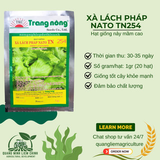 Xà Lách Pháp Nato TN254 Trang Nông (1gram), hạt giống nảy mầm tốt, năng suất cao, trông quanh năm