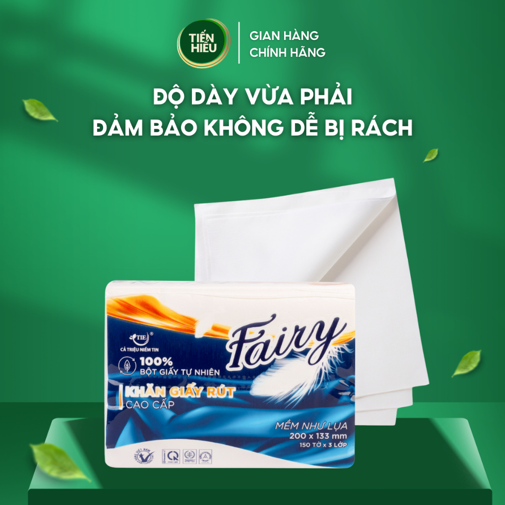 Ảnh Combo 5 Gói Giấy Ăn Rút Lụa Fairy Ngắn 150 Tờ Tiện Dụng Siêu Tiết Kiệm 3 Lớp Mềm Mại Bền Dai An Toàn 2