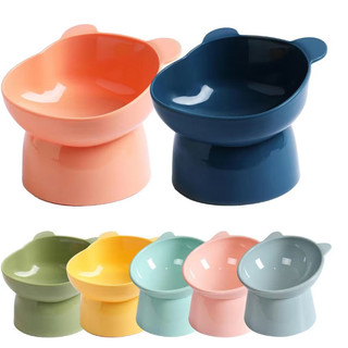 [COMBO] Bát ăn chống gù cho chó mèo hình mèo nhiều màu sắc, bảo vệ cổ chó mèo khi cho ăn và uống nước Pet Kool