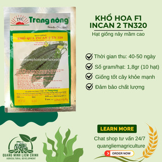Khổ Hoa F1 Incan 2 TN320 Trang Nông (10 hạt), hạt giống nảy mầm tốt, năng suất cao, trông quanh năm