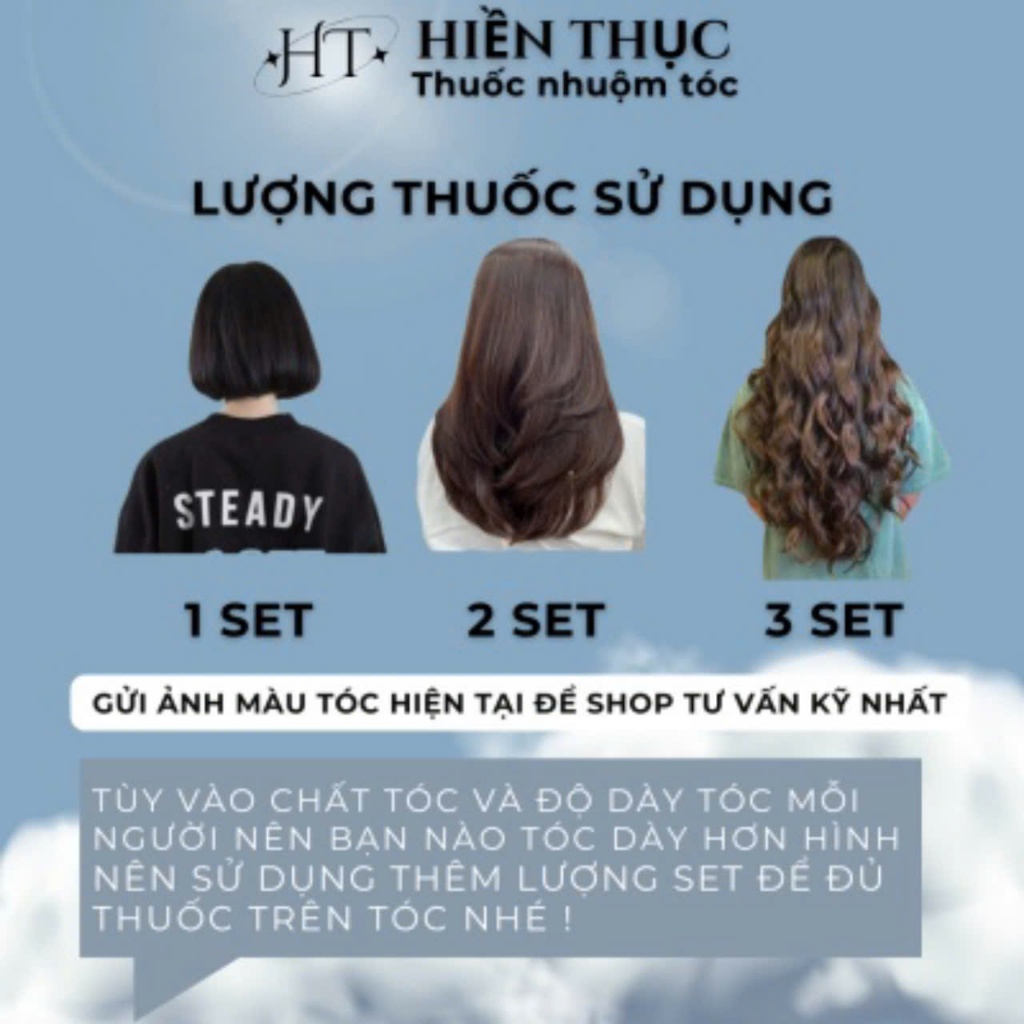 Thuốc nhuộm tóc màu Phúc Bồn Tử tặng kèm dụng cụ nhuộm | Thuốc nhuộm tóc Hiền Thục