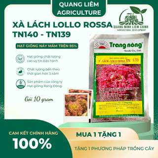 Xà Lách Lollo Rossa TN140 - TN139 Trang Nông (10gram), hạt giống nảy mầm tốt, năng suất cao