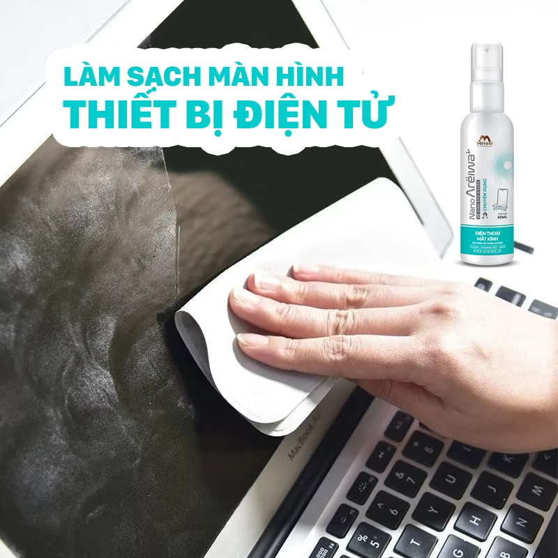 Chai vệ sinh khử khuẩn chuyên dụng điện thoại, laptop mắt kính, thiết bị điện tử Nano Areiwa - An toàn không độc hại