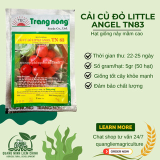 Cải Củ Đỏ Little Angel TN83 Trang Nông (5gram), hạt giống nảy mầm tốt, năng suất cao trông quanh năm