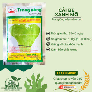 Cải Bẹ Xanh Mỡ Trang Nông (100gr), hạt giống nảy mầm tốt, năng suất cao, trông quanh năm