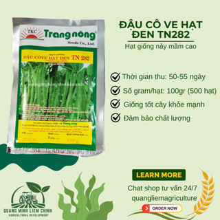 Đậu Cô Ve Hạt Đen TN282 Trang Nông (20gr/100gr),hạt giống nảy mầm tốt, năng suất cao trông quanh năm