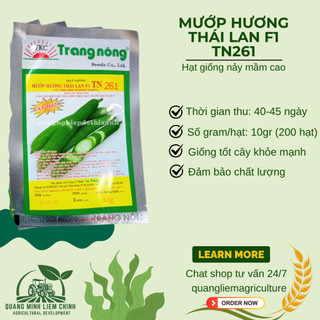 Mướp Hương Thái Lan F1 TN261 Trang Nông (1gr/10gr), hạt giống nảy mầm tốt, năng suất cao