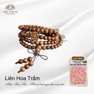 Vòng trầm hương Liên Hoa Mộc Tâm An - Bình An, May Mắn