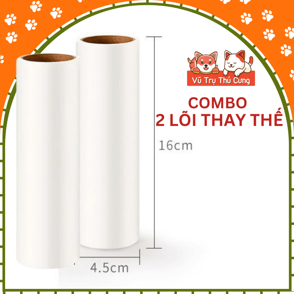 Cây Lăn Lông Chó Mèo, Lăn Bụi Quần Áo Tiện Lợi Size 16cm