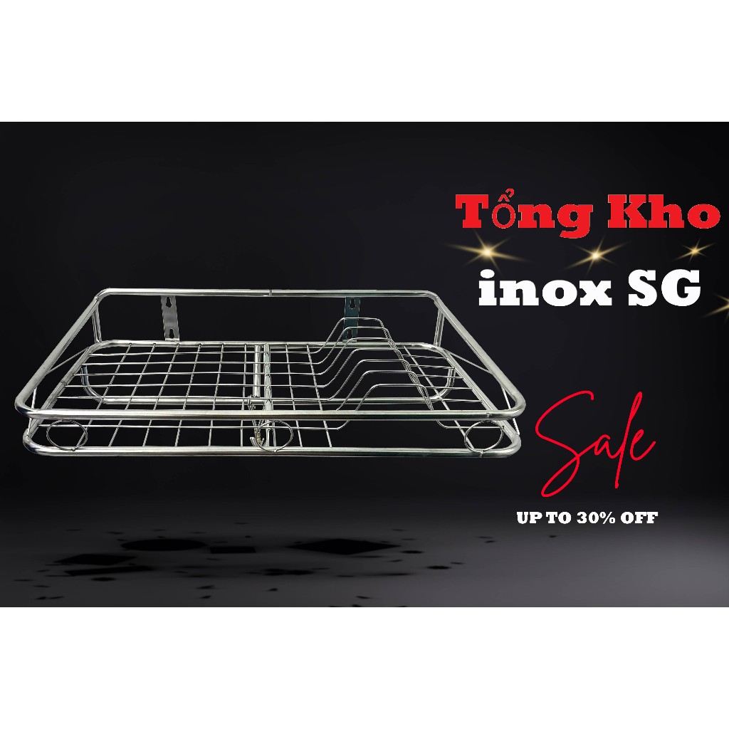 [Tổng Kho Inox SG] Kệ chén treo tường Inox(nhiều size), rổ úp chén 1 ...
