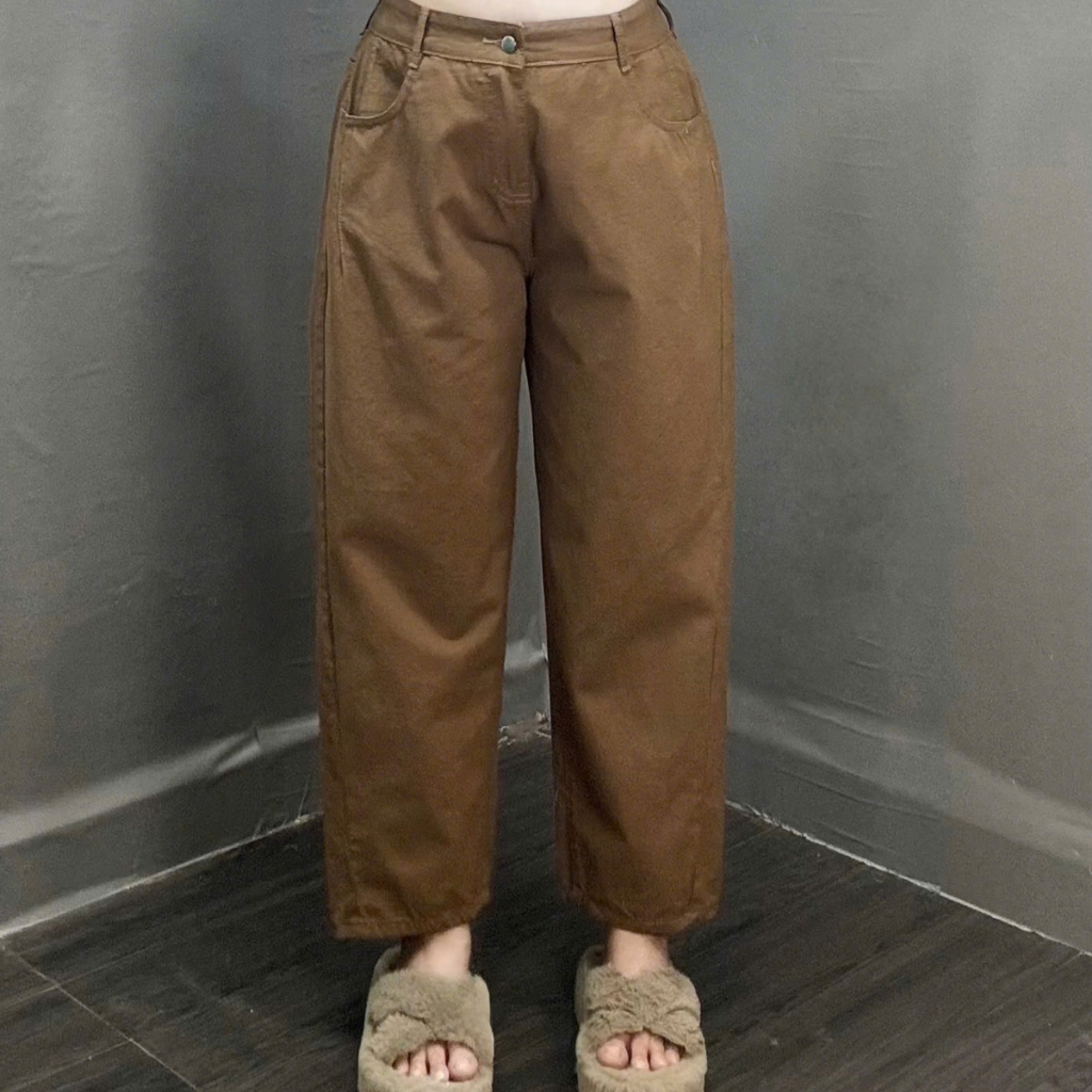 Ảnh Quần Baggy Bigsize Nữ Lưng Chun Co Giãn Form Rộng Quần Jean Bụi Cho Chubby 50-93kg Q524 2