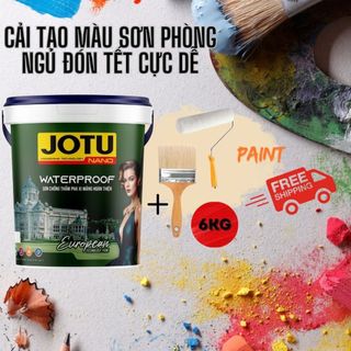 Sơn chống thấm pha xi măng hoàn thiện JUBY, sơn chống thấm các loại bề mặt nhà cửa, kho xưởng, vết nứt lớn, vết nẻ lớn