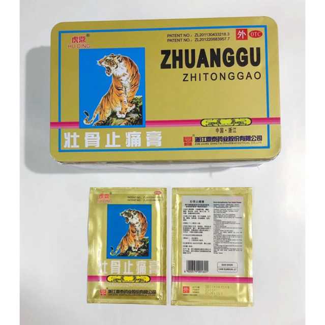 Hộp 100 gói Cao dán cọp 5 chữ/7 chữ