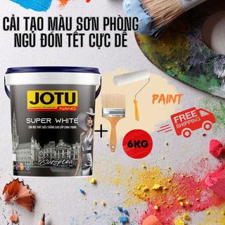 5 Lít- Sơn nội thất siêu trắng, sang trọng JUBY, Sơn nội thất trắng trần cao cấp, sơn tường, sơn trần nhà, sơn màu trắng