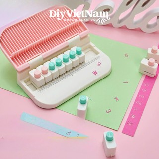Máy Bấm Chữ Tự Lắp – Bộ Đóng Chữ Thủ Công – DIY Trang Trí Sổ/Sticker