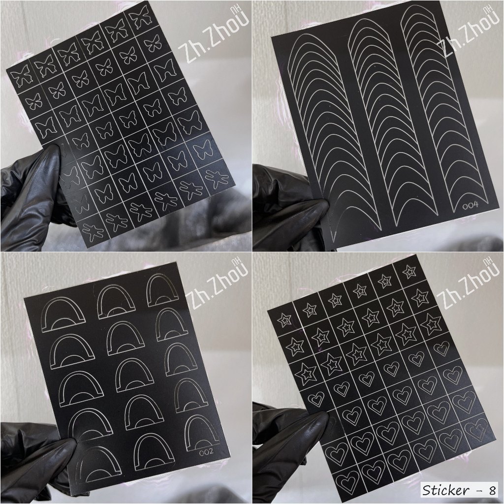 Sticker fen đầu móng , Sticker dặm omber. Sticker omber 2025, sticker cao cấp