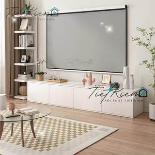 Tủ kệ tivi 1m4 trắng ke.tivi.888