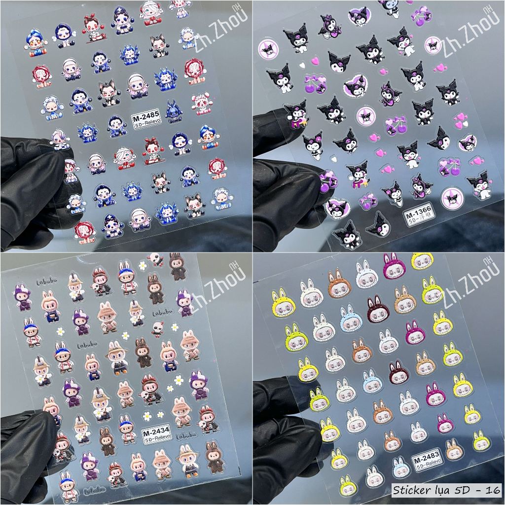 Sticker hello kitty, sticker kitty, Labubu, sticker Gấu dâu, Doremon, Tom and Jerry, các mẫu hoạt hình mới nhất