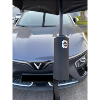 Ô dù Vinfast mẫu chuẩn Vinfast, ô XanhSM, ô gập 3, đóng mở 2 chiều, 10 nan kép, in nhũ bạc. Vinfast black umbrella