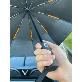 Ô dù Vinfast mẫu chuẩn Vinfast, ô XanhSM, ô gập 3, đóng mở 2 chiều, 10 nan kép, in nhũ bạc. Vinfast black umbrella