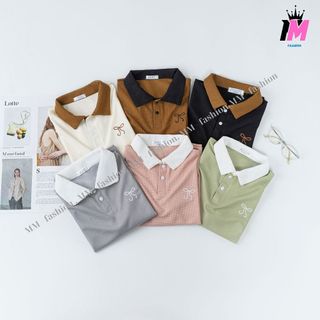 P2 Áo Polo Ngắn Tay Phối Nhiều Màu Size S Đến 3Xl từ 38kg đến 85kg , dễ mặc dễ phối đồ mẫu   THÊU NƠ