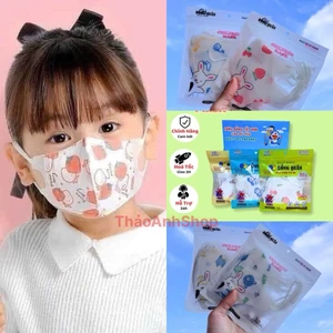 Thùng 100 cái [ Tặng 10 Cái] Khẩu Trang 5D Em Bé Dành Cho Bé Từ 2-6Tuổi - Khẩu Trang 3 Lớp , Ôm Chọn Khuôn Mặt Bé