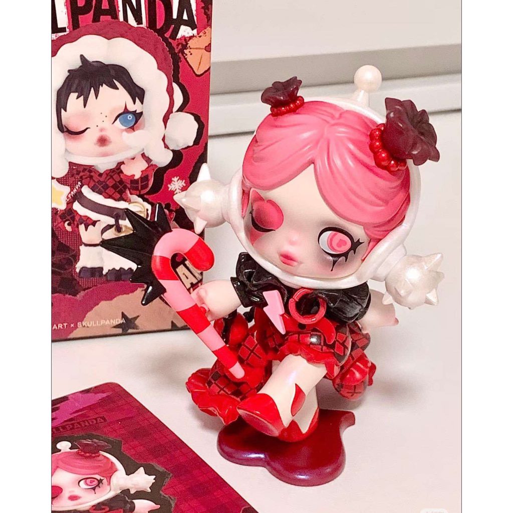 Chính hãng] Móc khóa custom từ Mô hình POPMART SKULLPANDA Noel