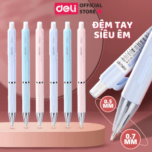 Bút Chì Kim Pastel Deli Ngòi 0.5-0.7mm Đệm Tay Siêu Êm Cao Cấp Kèm Đầu Tẩy Cải Tiến Học Sinh