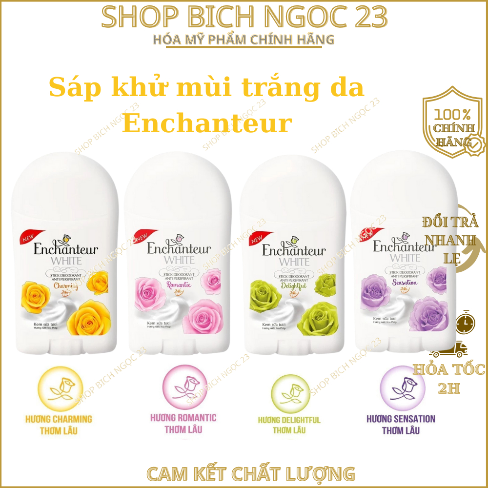 Sáp khử mùi trắng da hương hoa enchanteur 40gr ( đủ mùi )