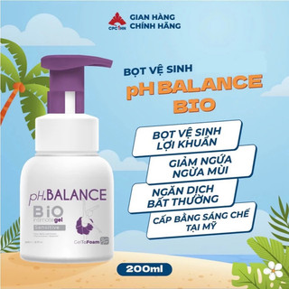 Bọt Vệ Sinh Nữ pH.BALANCE Bio Intimate Gel Giảm Ngứa, Khử Mùi, Làm Dịu Kích Ứng Bảo Vệ Da Chai 200ml