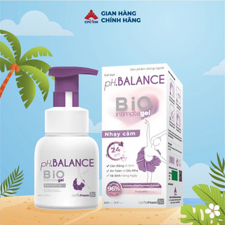 Bọt Vệ Sinh Nữ pH.BALANCE Bio Intimate Gel Giảm Ngứa, Khử Mùi, Làm Dịu Kích Ứng Bảo Vệ Da Chai 200ml