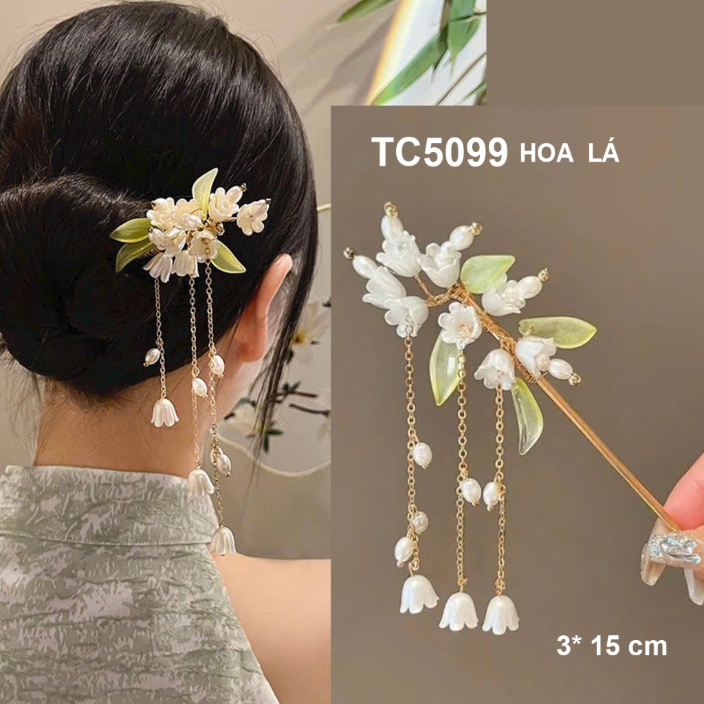 Ảnh GOTI Trâm Cài Tóc Búi Hoa Lá Thanh Lịch Phong Cách Cổ Trang, Hiện Đại Dành Cho Nữ TC5099 1