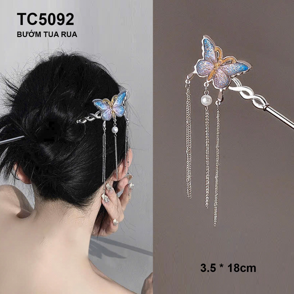 Ảnh GOTI Trâm Cài Tóc Búi Hoa Lá Thanh Lịch Phong Cách Cổ Trang, Hiện Đại Dành Cho Nữ TC5099 2