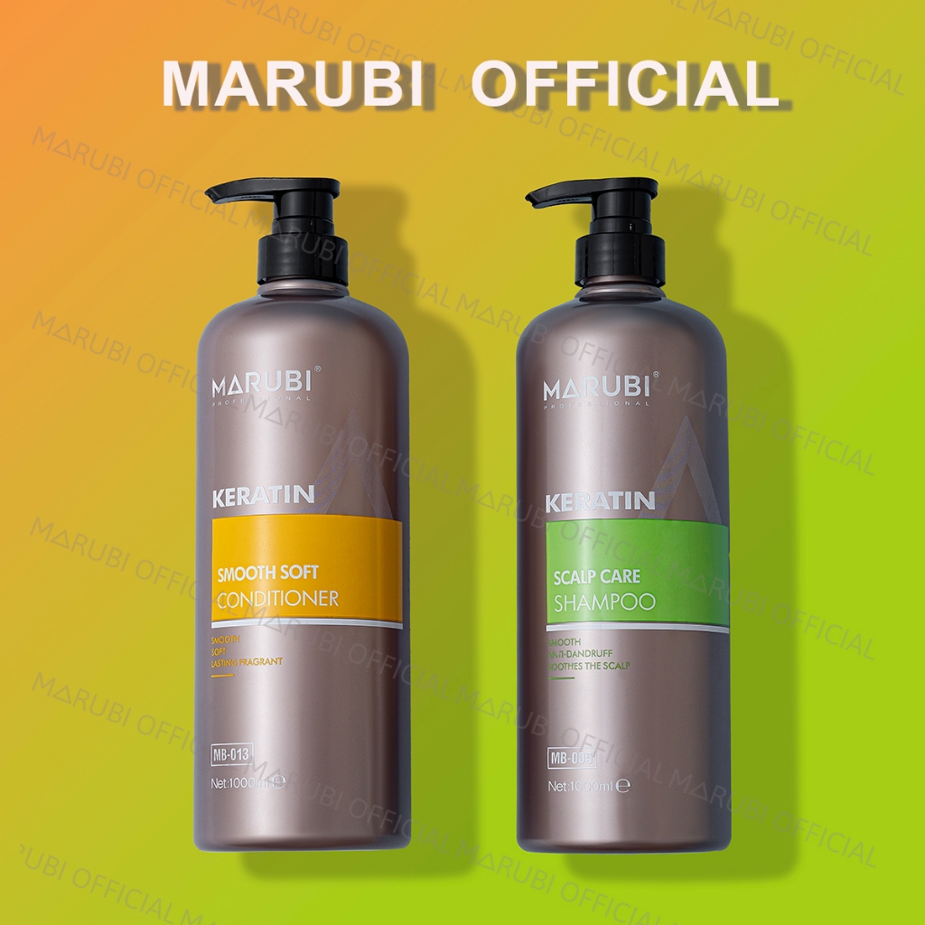 Cặp Gội Xả Marubi Keratin 1000ml siêu mềm mượt hương thơm nước hoa