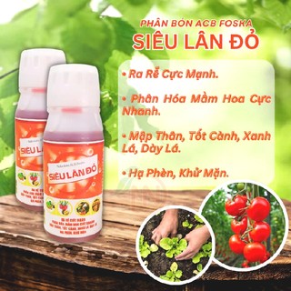Siêu Lân Đỏ Chai 100ml - Phân Bón Kích Hoa Kích Rễ ACB Foska