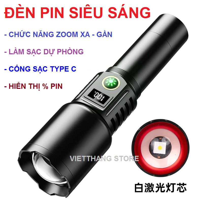 [Hàng Nội Địa ] Đèn pin cầm tay SONY - Pin khủng - Cổng USB có chức ...
