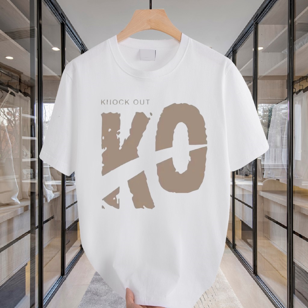 Áo thun nam tay lỡ HappyFamily tay ngắn I'M OK - Áo nam KO Chất vải cotton 100 cao cấp 2 màu Đen Trắng 2 mặt
