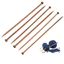 Kim gỗ đan len loại 1, kim gỗ dài 25cm đủ size (2.0-10mm) (1 đôi/2 chiếc) handmade