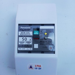 Aptomat chống giật Panasonic. 50 A,220V ,30ma -cb chống giật -attomat,cầu dao tự động, chống rò,nhật bãi