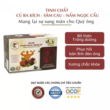 NƯỚC UỐNG BỘT TINH CHẤT CỦ BA KÍCH – SÂM CAU – NẤM NGỌC CẨU HÒA TAN DINH DƯỠNG
