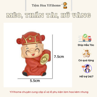 Mèo,Thần Tài, Hũ Vàng Để Bàn Trang Trí Nhà Cửa Decor DIY Handmade YiYihome