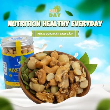 Hạt Dinh Dưỡng Mix 5 Loại Hạt Sấy Khô Cao Cấp Ăn Kiêng Giảm Cân Và Ăn Sáng Dinh Dưỡng By NUDAY