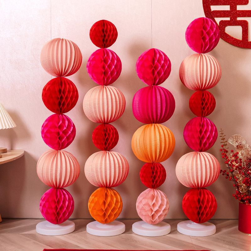 Đèn lồng giấy xếp, đèn lồng dưa hấu trang trí đám cưới, lễ Tết, trung thu, sự kiện - Kem Shop K57
