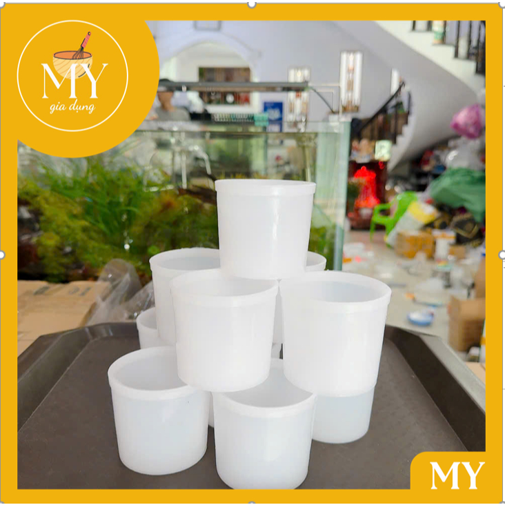 Combo 5 - 10 Chung, ly, cốc bằng nhựa đủ kích thước làm đá, đổ rau câu, bánh flan,.. - dụng cụ làm đá, chung làm đá