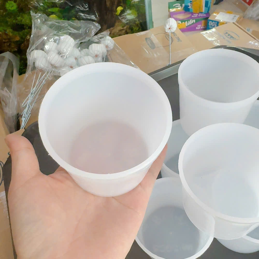 Combo 5 - 10 Chung, ly, cốc bằng nhựa đủ kích thước làm đá, đổ rau câu, bánh flan,.. - dụng cụ làm đá, chung làm đá