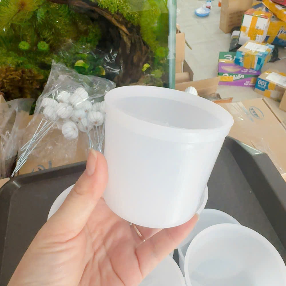 Combo 5 - 10 Chung, ly, cốc bằng nhựa đủ kích thước làm đá, đổ rau câu, bánh flan,.. - dụng cụ làm đá, chung làm đá